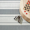Gunner Stripe Grey Machine Washable Rug WASHABLE