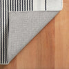 Gunner Stripe Grey Machine Washable Rug WASHABLE