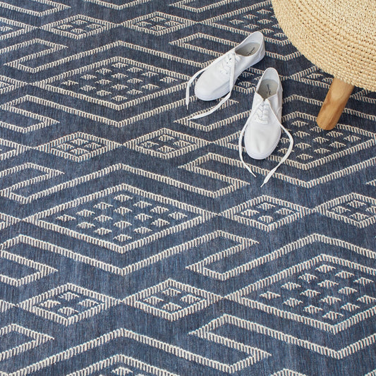 Guthrie Navy Machine Washable Rug Rugs