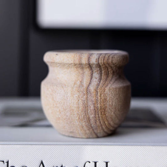 Hand Carved Sandstone Pot Objects & Accents