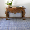 Harris Blue/Ivory Hand Micro Hooked Wool Rug Rugs