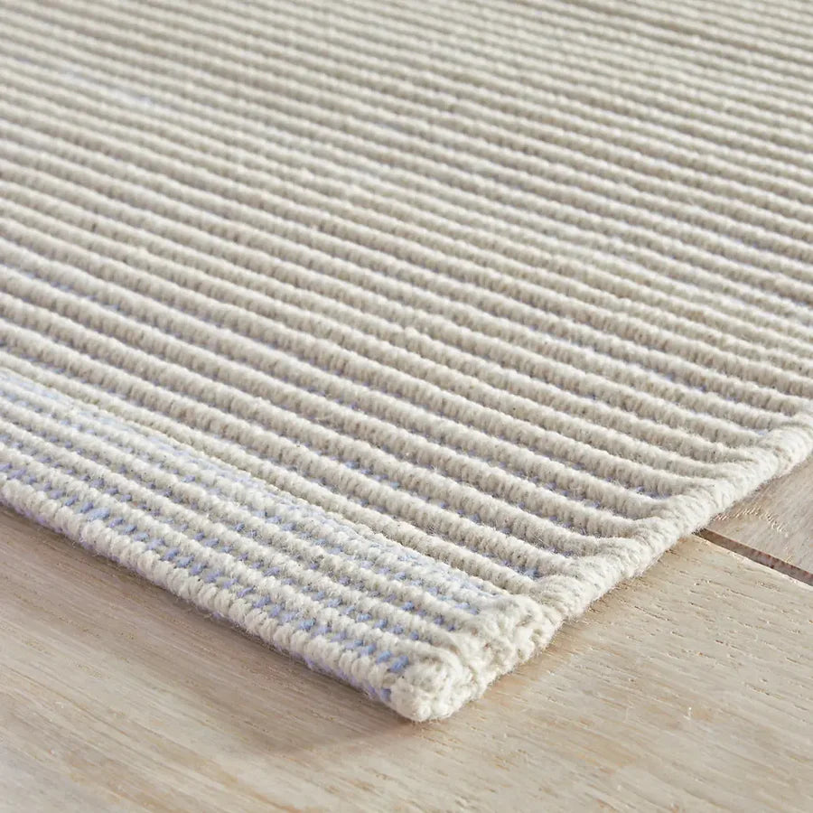 Haverhill French Blue Handwoven Cotton Rug Rugs