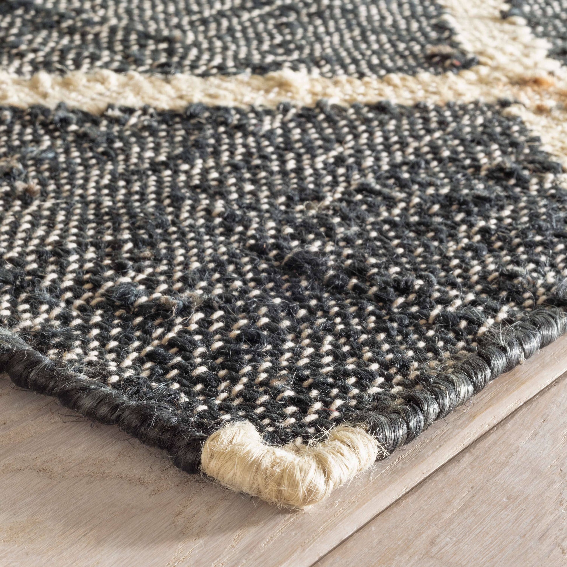 Kali Black Handwoven Jute Rug Rugs