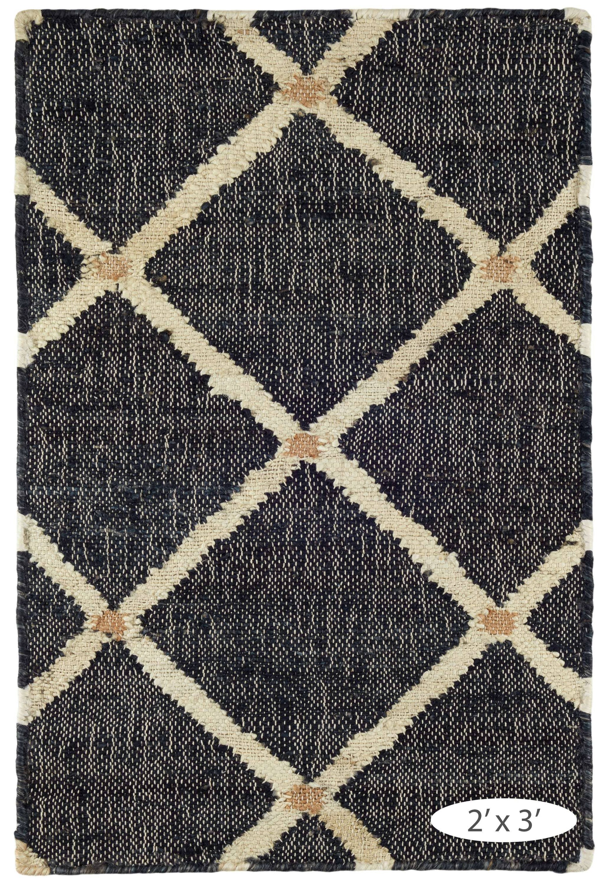 Kali Black Handwoven Jute Rug Rugs