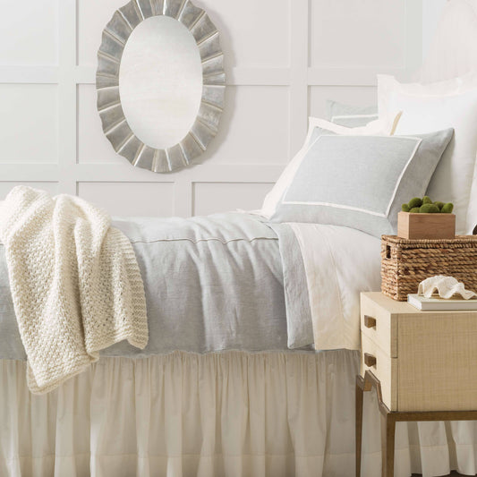 Keaton Linen Sky Duvet Cover Duvet Covers