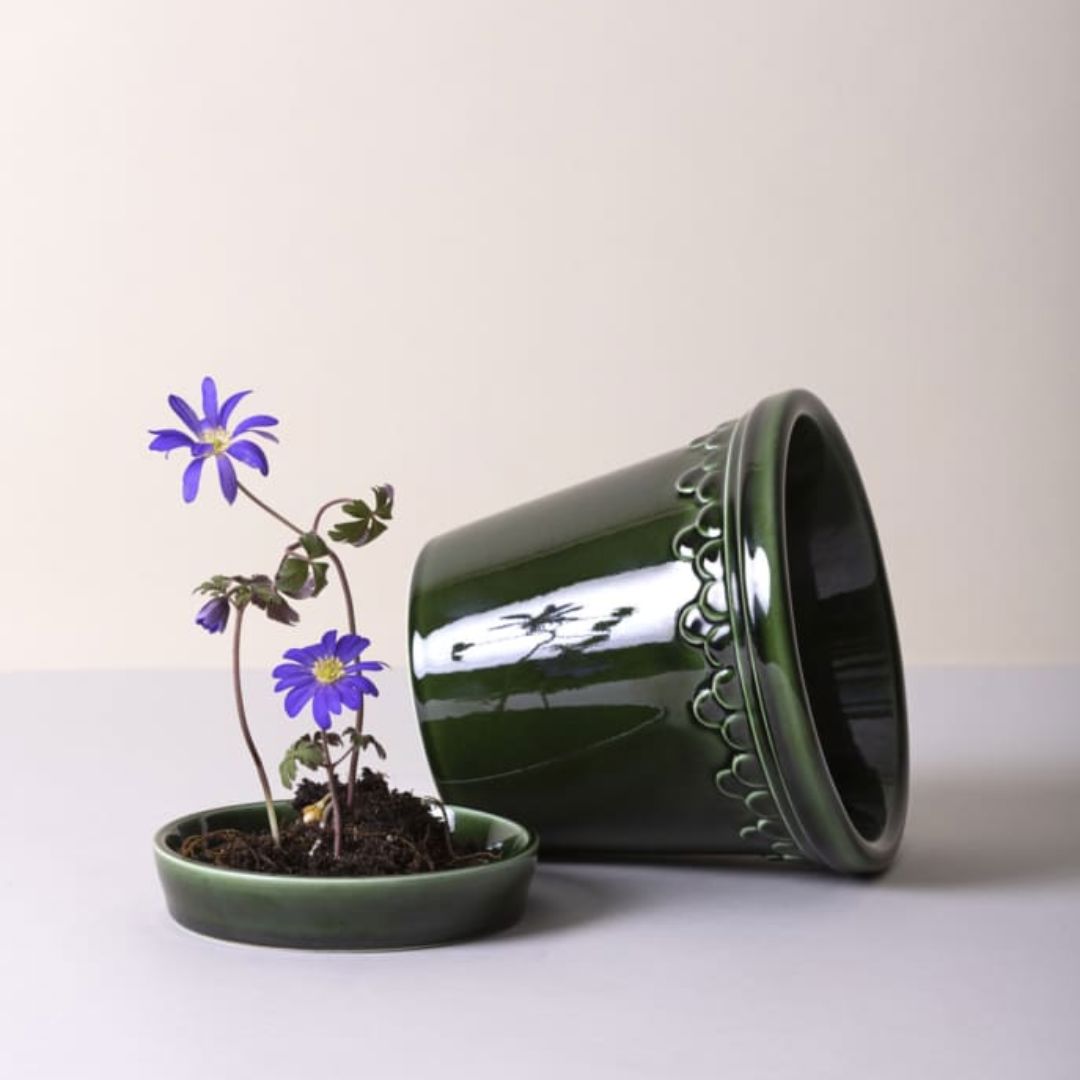 Kobenhavner Glazed Pot - Green Vases & Planters