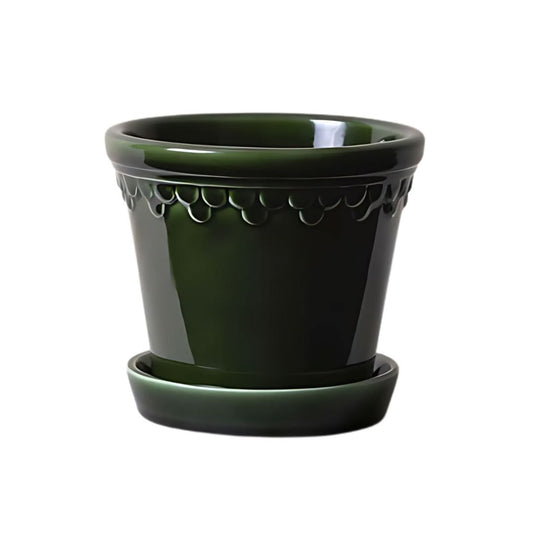Kobenhavner Glazed Pot - Green Vases & Planters