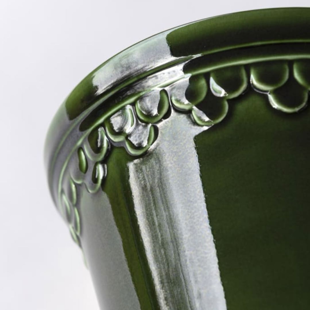 Kobenhavner Glazed Pot - Green Vases & Planters