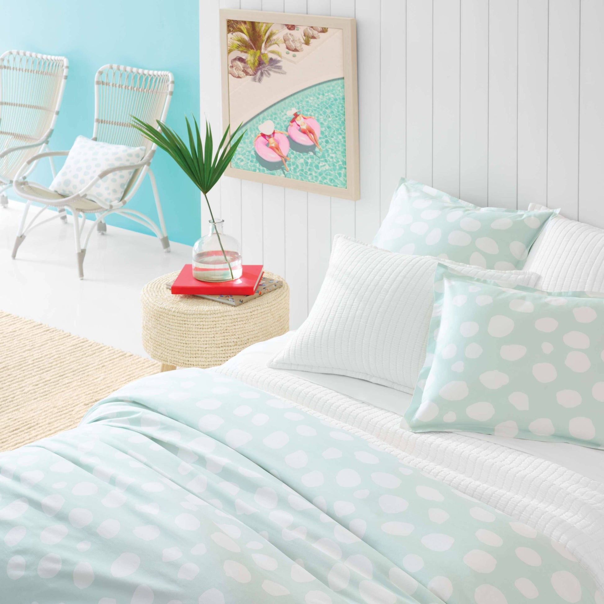 Lana Voile White Quilted Sham Shams & Pillowcases