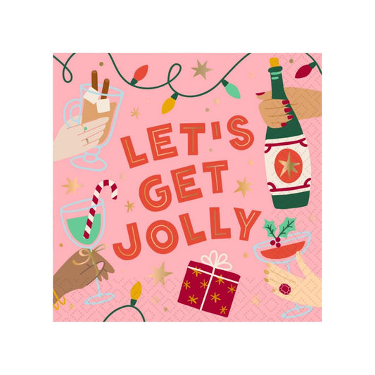 Let's Get Jolly Cocktail Napkin Linens