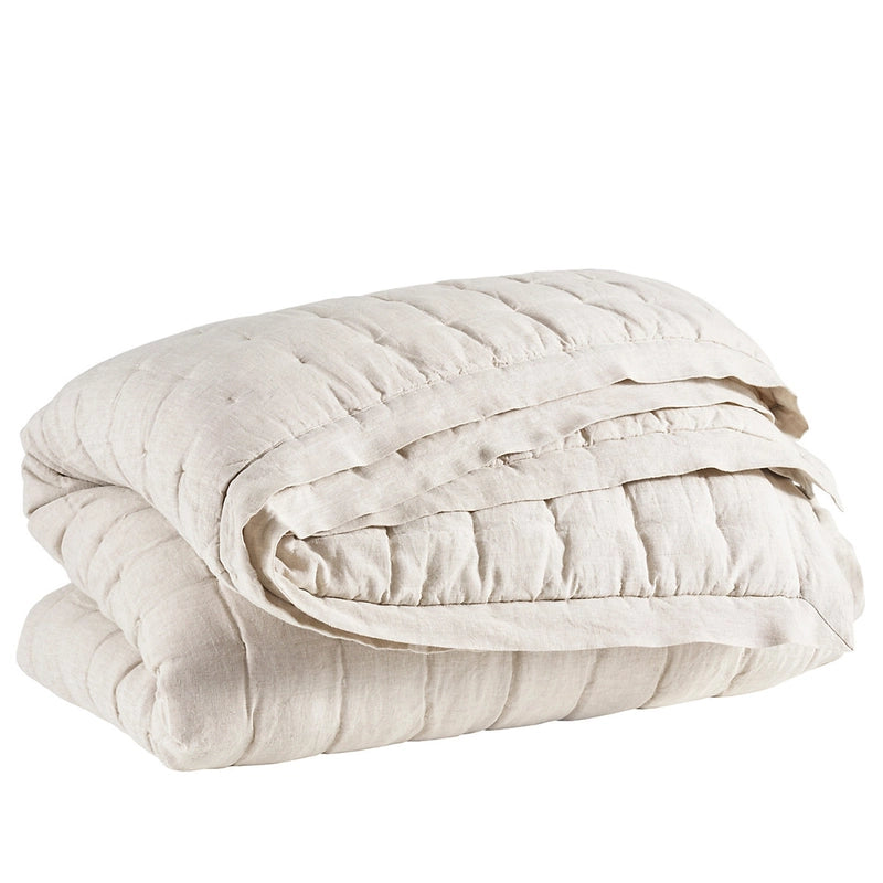 Lush Linen Natural Puff Comforters, Quilts & Coverlets 
