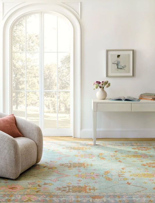Mara Sky Hand-knotted Rug Rugs