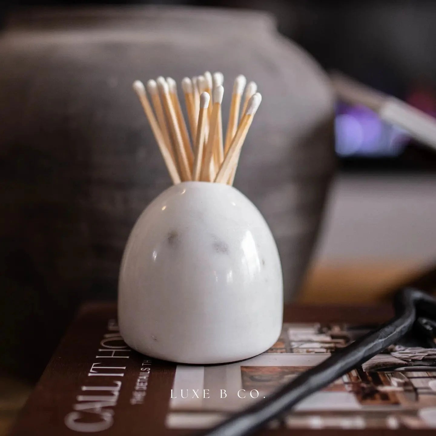 Marble Match Holder Candles & Home Fragrance