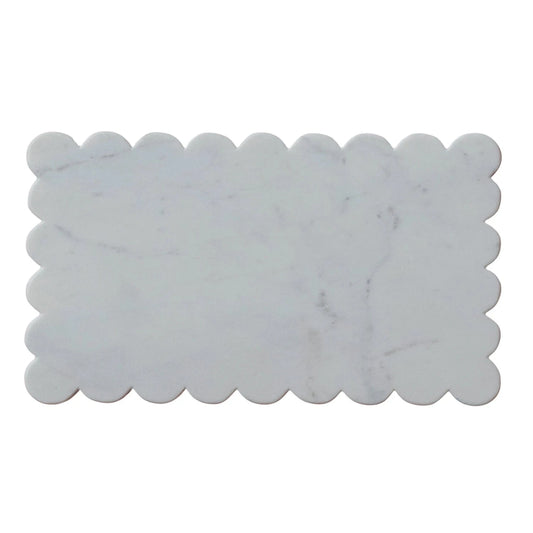 Marble Scalloped Edge Board Marble Accessories