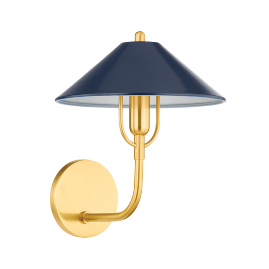 Mariel Wall Sconce Wall Sconce Aged Brass/Soft Navy