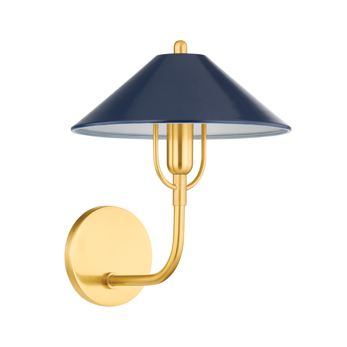 Mariel Wall Sconce Wall Sconce Aged Brass/Soft Navy 