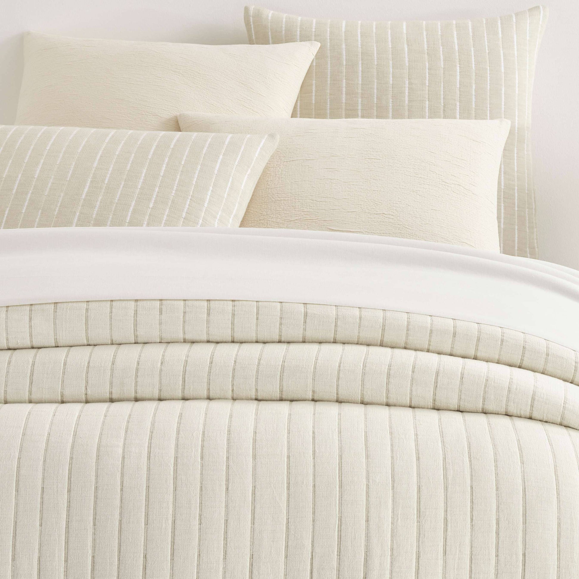 Marino Natural/Ivory Matelasse Coverlet Comforters, Quilts & Coverlets