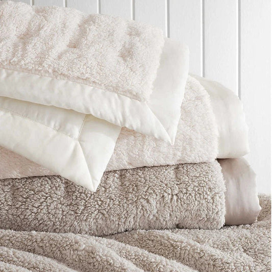Marshmallow Fleece Ivory Puff Comforters, Quilts & Coverlets