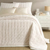Marshmallow Fleece Ivory Puff Comforters, Quilts & Coverlets