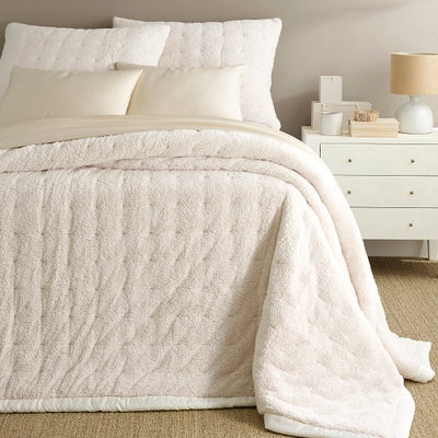 Marshmallow Fleece Ivory Puff Comforters, Quilts & Coverlets