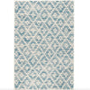 Melange Diamond Blue Machine Washable Rug WASHABLE