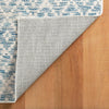 Melange Diamond Blue Machine Washable Rug WASHABLE