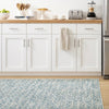 Melange Diamond Blue Machine Washable Rug WASHABLE