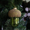 Mercury Glass Acorn Ornament - Green Objects & Accents