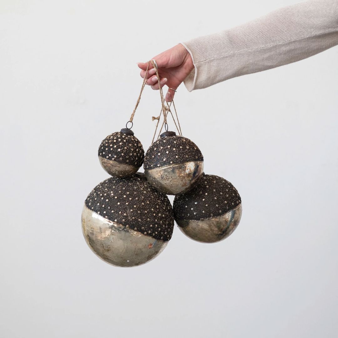 Mercury Glass Ornament Objects & Accents