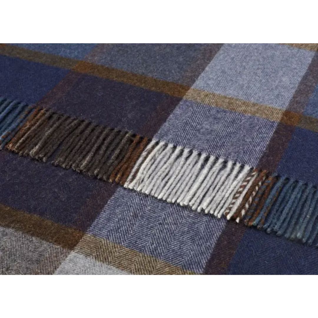 Merino Lambswool Throw- Pateley Blue Throws