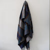 Merino Lambswool Throw - Windowpane Blue Throws