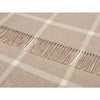 Merino Lambswool Windowpane Beige Throw Throws