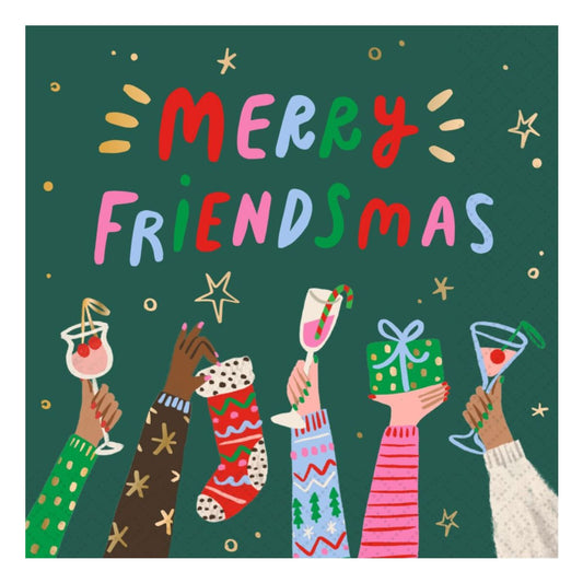 Merry Friendmas - Cocktail Napkin Kitchen