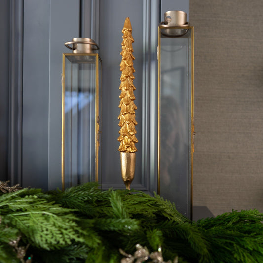Metal and Glass Lantern Taper Holder Objects & Accents