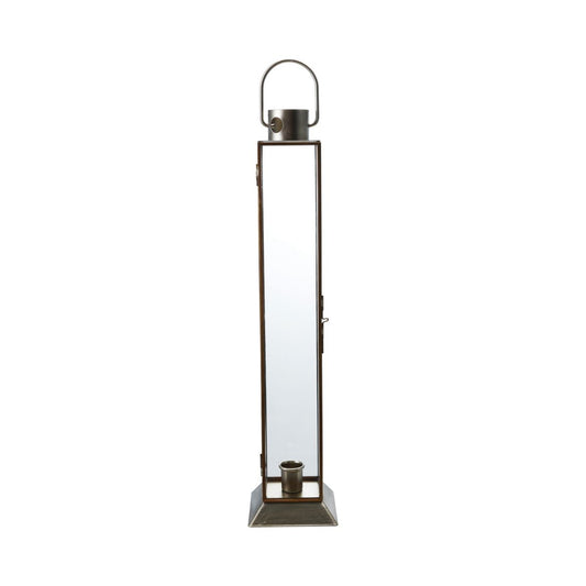 Metal and Glass Lantern Taper Holder Objects & Accents