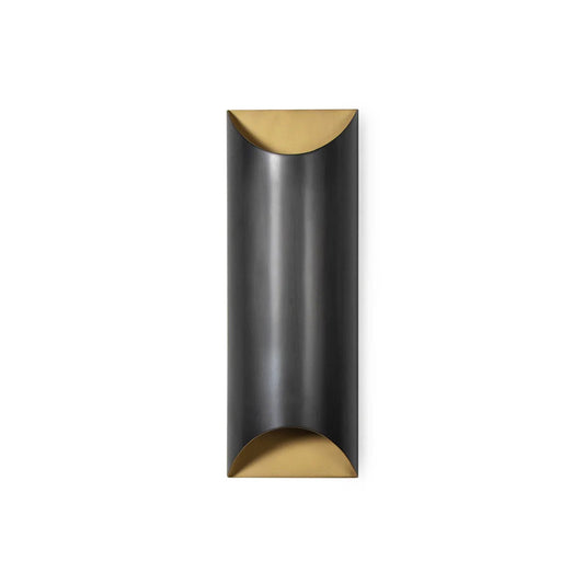 Meyer Metal Sconce Wall Sconces Blackened Brass and Natural Brass