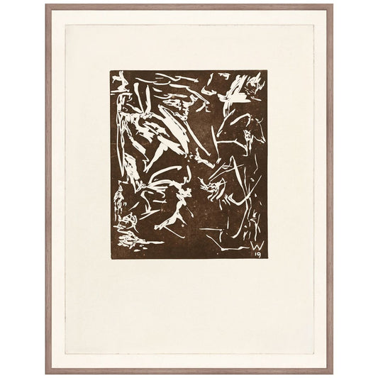Mezzotint Composition II C. 1919 Framed Art