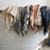 Muted Blue Stewart Lambswool Throw Throws