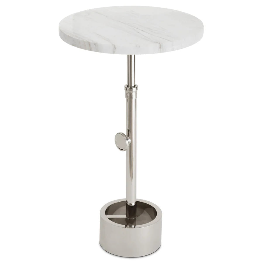 Myles Accent Table Side Table Polished Nickel