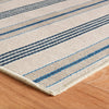 Nimes Ticking Neutral Machine Washable Rug WASHABLE
