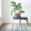 Paint Chip Blue Hand Micro Hooked Wool Rug Rugs