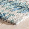 Paint Chip Blue Hand Micro Hooked Wool Rug Rugs