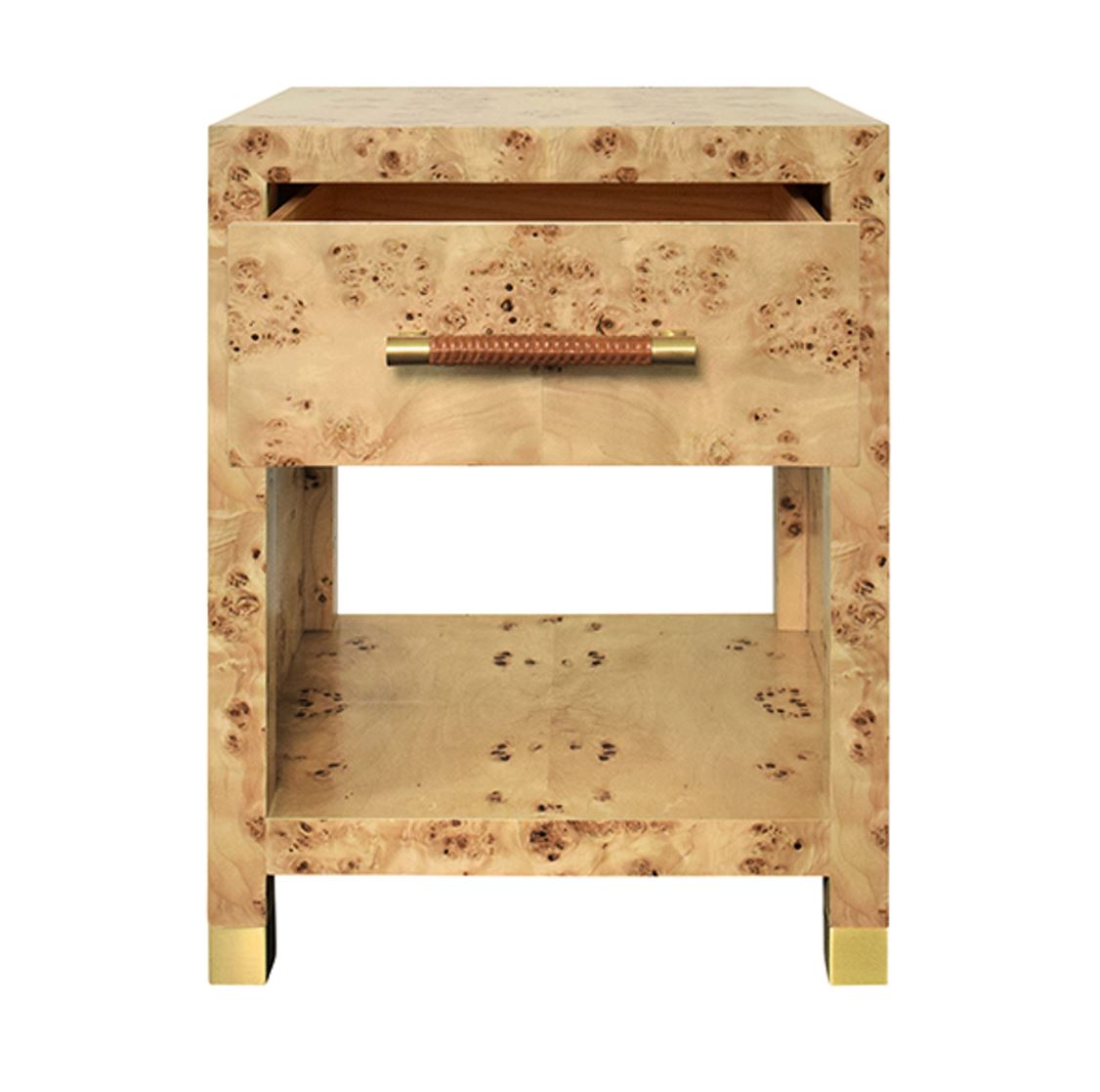 Pelham Burl Wood Side Table Accent Tables