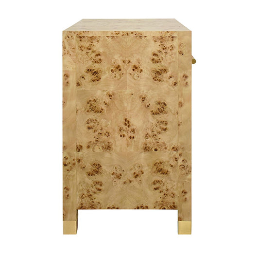 Pelham Burl Wood Side Table Accent Tables