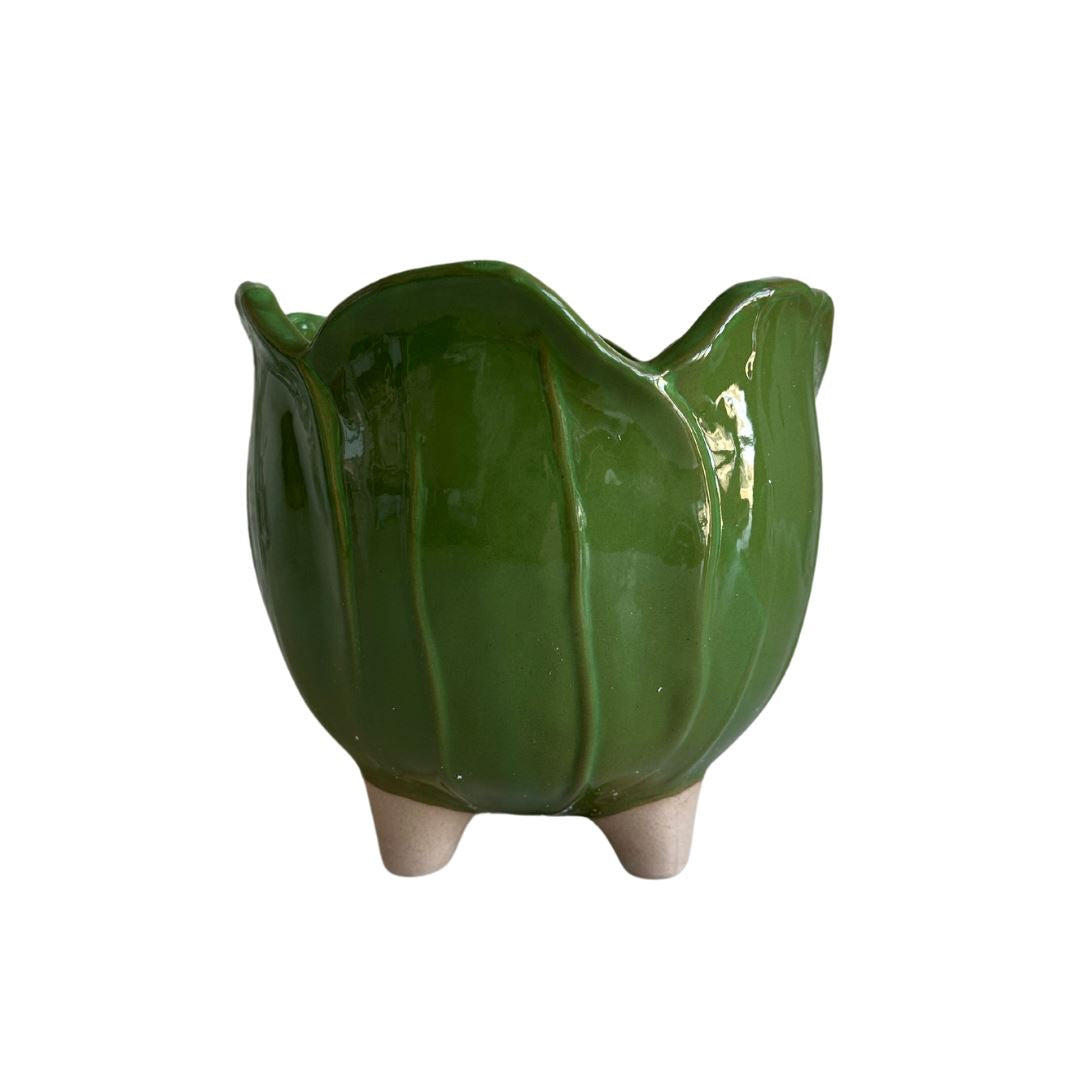 Petals Cachepot - Green Vases, Planters & Jars 