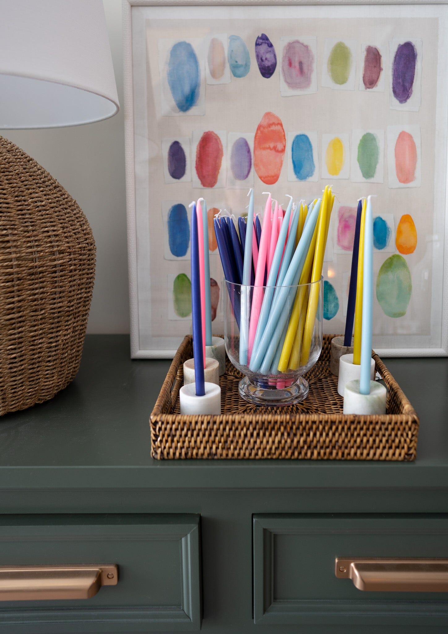 Pink Unscented Thin Taper Candles & Home Fragrance