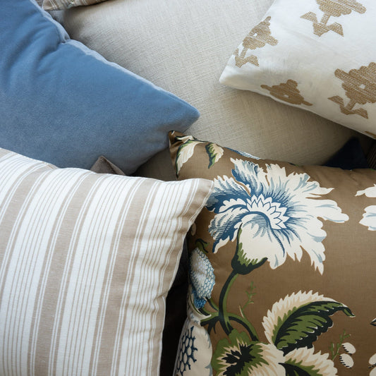 Pond Blue Prima Velvet Pillows
