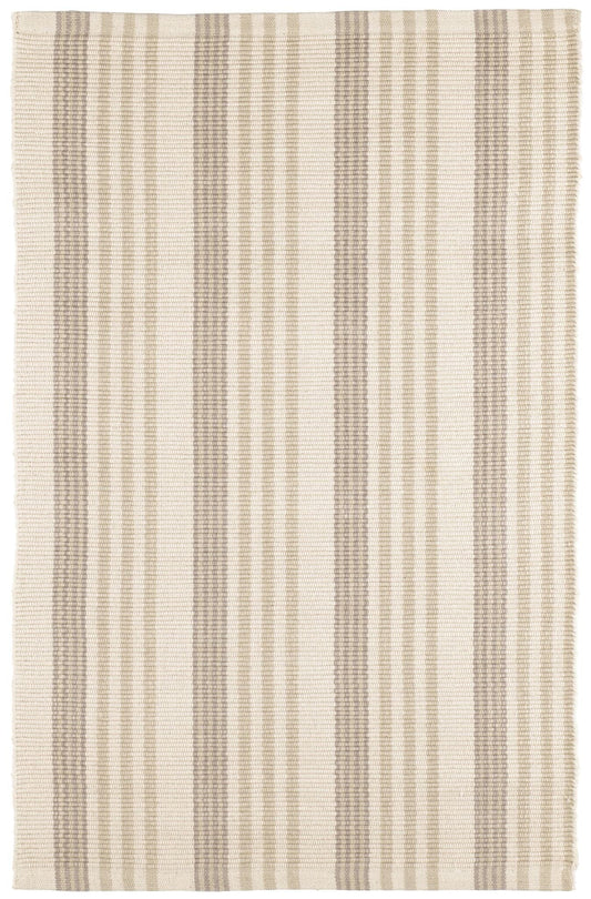 Putney Stripe Ivory Handwoven Cotton Rug Rugs