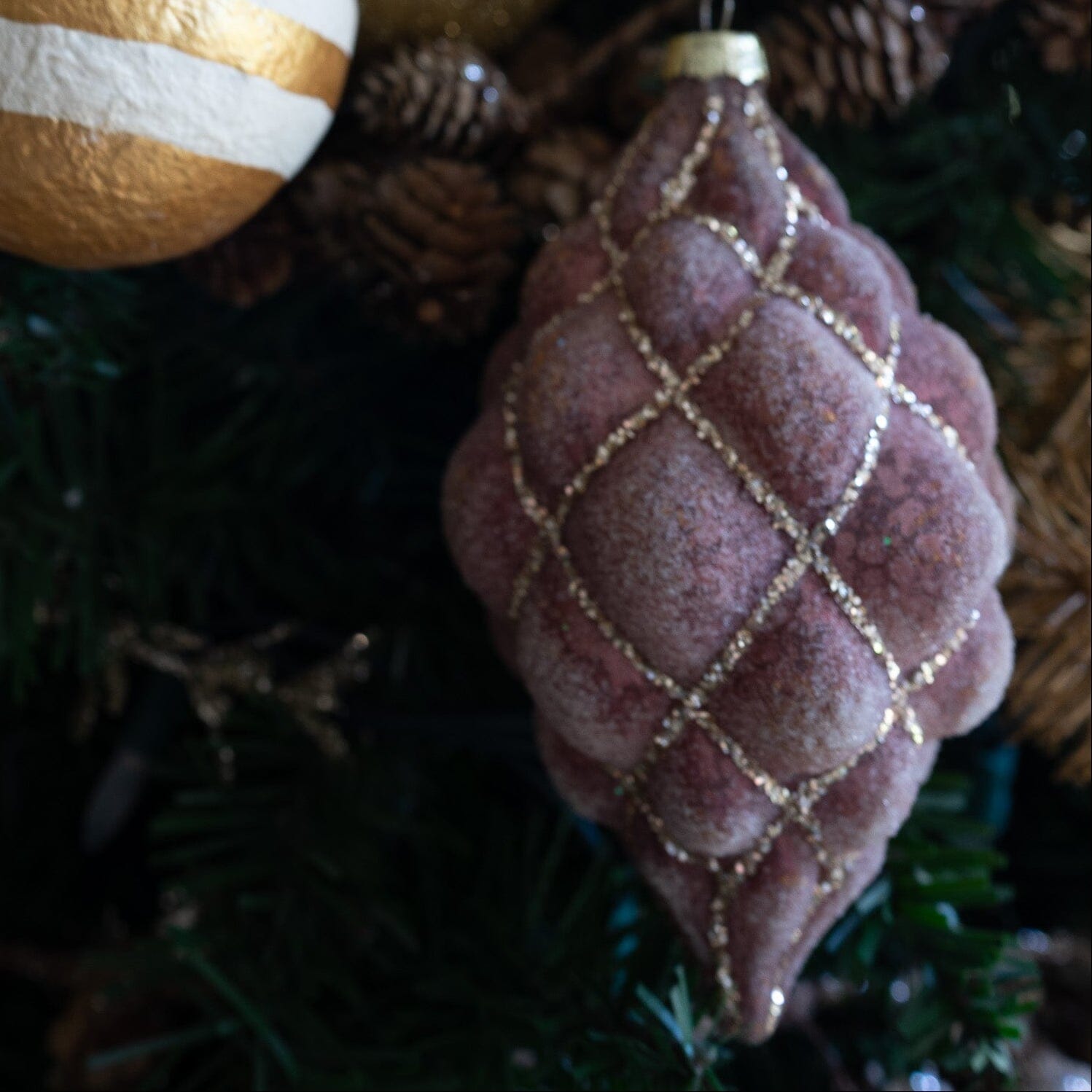 Quilted Glass Ornaments Objects & Accents