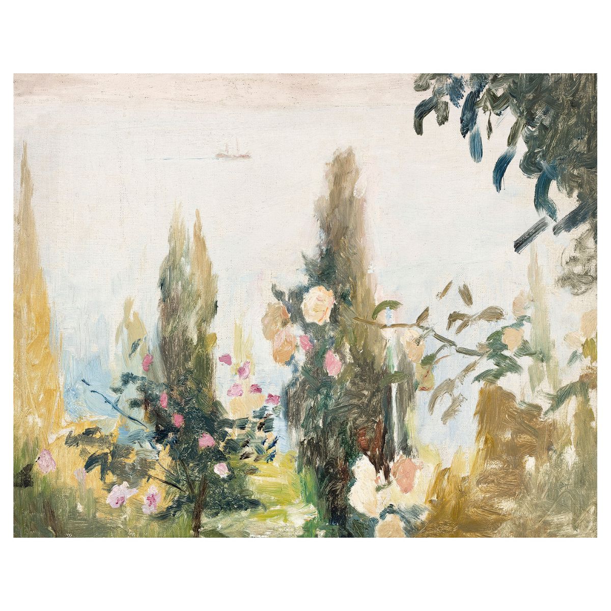 Raw Canvas Series- Garden View Framed Art Gallery Wrap Canvas